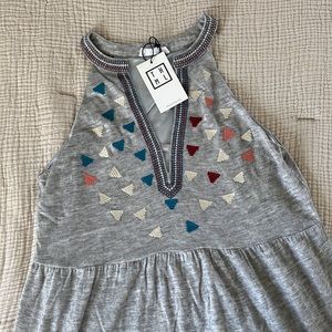 Grey Embroidered Dress, cute but too short for me!